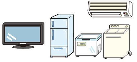 テレビ　冷蔵庫・冷凍庫　洗濯機・衣類乾燥機　エアコン